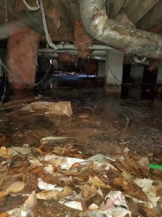 Crawl space flood assessment for Commercial Water Damage Restoration in Smithville